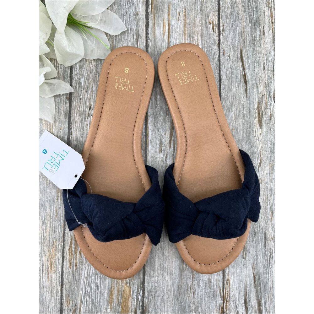 Women's Knot Slide Sandals Shoes Size 8